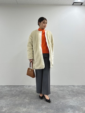 「TAION（タイオン）のアイテム（その他アウター）」を使った、Risaさん（レディース・167cm）の秋コーディネート