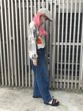 「無（ム）のアイテム」を使った、MIYUUさん（レディース・161cm）の夏コーディネート