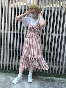 「無（ム）のアイテム」を使った、MIYUUさん（レディース・161cm）の夏コーディネート
