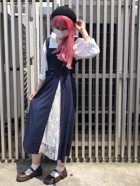 「無（ム）のアイテム」を使った、MIYUUさん（レディース・161cm）の夏コーディネート
