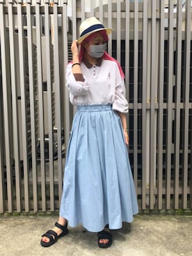 「無（ム）のアイテム」を使った、MIYUUさん（レディース・161cm）の夏コーディネート
