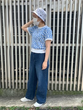 「無（ム）のアイテム」を使った、MIYUUさん（レディース・161cm）の夏コーディネート