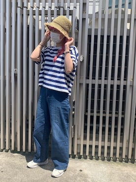 「無（ム）のアイテム」を使った、MIYUUさん（レディース・161cm）の夏コーディネート