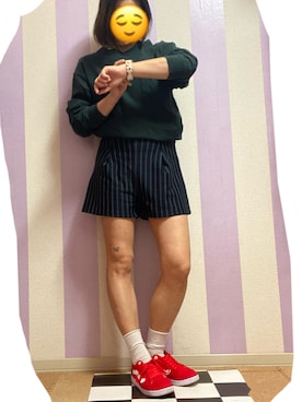 「one way（ワンウェイ）のアイテム（パンツ）」を使った、ニガツヨウカさん（レディース・163cm）の秋コーディネート