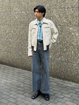 「MUKAI（ムカイ）のアイテム（パンツ）」を使った、Yuさん（メンズ・167cm）の秋コーディネート