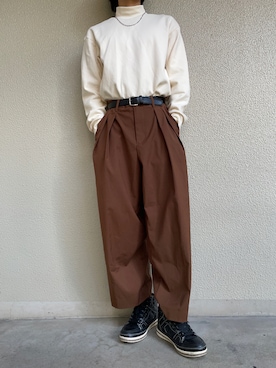 「アイテム（ネックレス）」を使った、Yuさん（メンズ・167cm）の秋コーディネート