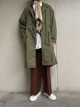 「coen（コーエン）のアイテム（モッズコート）」を使った、Yuさん（メンズ・167cm）の冬コーディネート