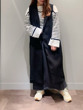 「PUAL CE CIN（ピュアルセシン）のアイテム（ジャケット/アウター）」を使った、とみいなつみさん（レディース・155cm）の秋コーディネート
