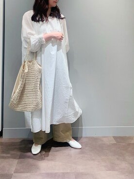 「PUAL CE CIN（ピュアルセシン）のアイテム（ワンピース/ドレス）」を使った、とみいなつみさん（レディース・155cm）の春コーディネート