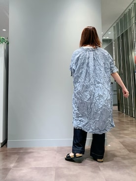 「PUAL CE CIN（ピュアルセシン）のアイテム（ワンピース/ドレス）」を使った、とみいなつみさん（レディース・155cm）の夏コーディネート