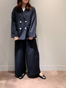 「PUAL CE CIN（ピュアルセシン）のアイテム（ジャケット/アウター）」を使った、とみいなつみさん（レディース・155cm）の冬コーディネート