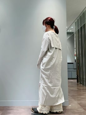 「PUAL CE CIN（ピュアルセシン）のアイテム（ワンピース/ドレス）」を使った、とみいなつみさん（レディース・155cm）の夏コーディネート