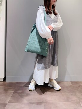 「PUAL CE CIN（ピュアルセシン）のアイテム（ワンピース/ドレス）」を使った、とみいなつみさん（レディース・155cm）の春コーディネート