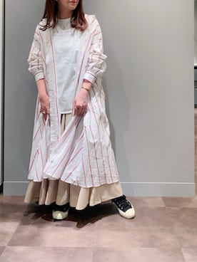 「PUAL CE CIN（ピュアルセシン）のアイテム（ワンピース/ドレス）」を使った、とみいなつみさん（レディース・155cm）の春コーディネート