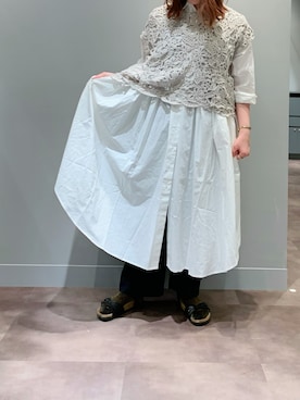 「PUAL CE CIN（ピュアルセシン）のアイテム（ワンピース/ドレス）」を使った、とみいなつみさん（レディース・155cm）の夏コーディネート