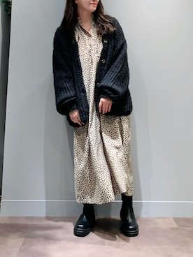 「PUAL CE CIN（ピュアルセシン）のアイテム（ワンピース/ドレス）」を使った、とみいなつみさん（レディース・155cm）の秋コーディネート