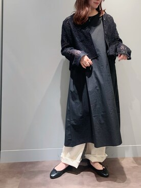 「PUAL CE CIN（ピュアルセシン）のアイテム（ワンピース/ドレス）」を使った、とみいなつみさん（レディース・155cm）の春コーディネート