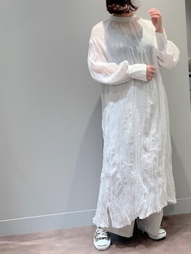 「PUAL CE CIN（ピュアルセシン）のアイテム（ワンピース/ドレス）」を使った、とみいなつみさん（レディース・155cm）の春コーディネート