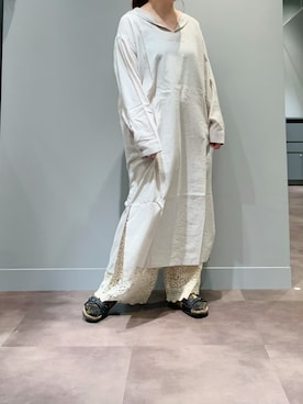「PUAL CE CIN（ピュアルセシン）のアイテム（ワンピース/ドレス）」を使った、とみいなつみさん（レディース・155cm）の夏コーディネート