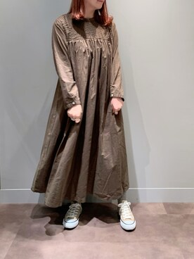 「PUAL CE CIN（ピュアルセシン）のアイテム（ワンピース/ドレス）」を使った、とみいなつみさん（レディース・155cm）の秋コーディネート