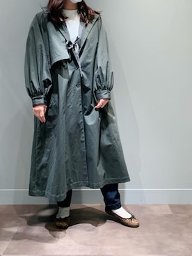 「PUAL CE CIN（ピュアルセシン）のアイテム（その他アウター）」を使った、とみいなつみさん（レディース・155cm）の冬コーディネート