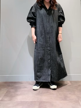 「PUAL CE CIN（ピュアルセシン）のアイテム（ワンピース/ドレス）」を使った、とみいなつみさん（レディース・155cm）の秋コーディネート