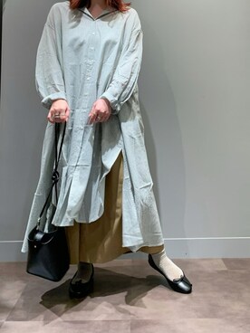 「PUAL CE CIN（ピュアルセシン）のアイテム（ワンピース/ドレス）」を使った、とみいなつみさん（レディース・155cm）の夏コーディネート