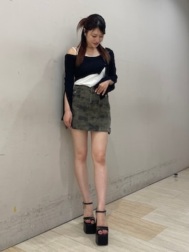 「SPIRALGIRL（スパイラルガール）のアイテム（キャミソール）」を使った、kaoriさん（レディース・156cm）の夏コーディネート
