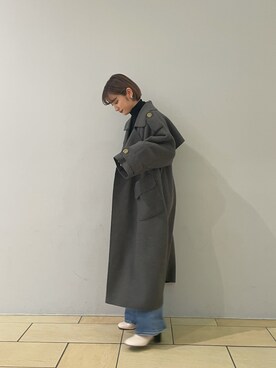 「Lui's（ルイス）のアイテム（トレンチコート）」を使った、mkkkisさん（レディース・163cm）の冬コーディネート