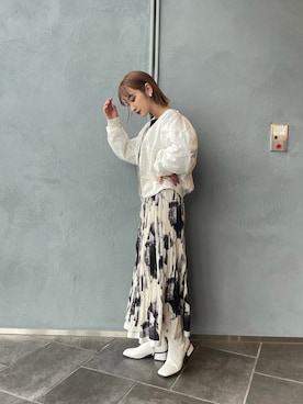 「モード系」｜「アイテム（ブルゾン）」を使った、mkkkisさん（レディース・163cm）の春コーディネート