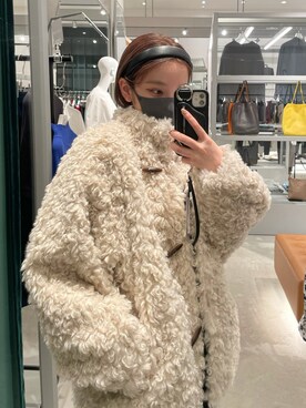 「CLANE（クラネ）のアイテム（ジャケット/アウター）」を使った、mkkkisさん（レディース・163cm）の冬コーディネート