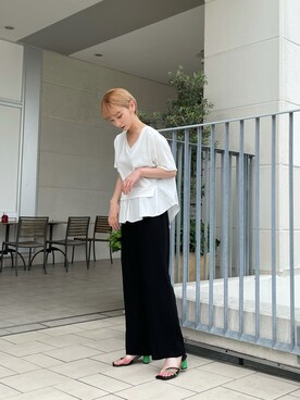 「Lui's（ルイス）のアイテム（シューズ）」を使った、mkkkisさん（レディース・163cm）の夏コーディネート