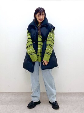 「アイテム（ブルゾン）」を使った、NIINAさん（レディース・165cm・20代）の冬コーディネート