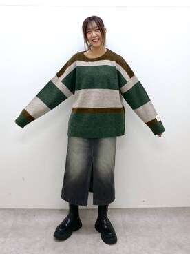 「PBLIM（ページボーイリム）のアイテム（スカート）」を使った、NIINAさん（レディース・164cm）の秋コーディネート