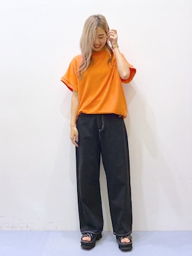 「PBLIM（ページボーイリム）のPAGEBOYLIM/カツラギスケーターパンツ（その他パンツ）」を使った、NIINAさん（レディース・164cm）の春コーディネート