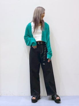 「PBLIM（ページボーイリム）のPAGEBOYLIM/カツラギスケーターパンツ（その他パンツ）」を使った、NIINAさん（レディース・164cm）の春コーディネート