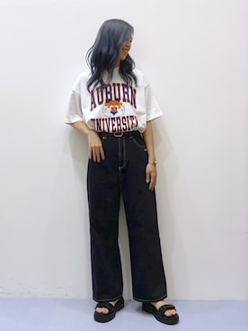 「PBLIM（ページボーイリム）のPAGEBOYLIM/カツラギスケーターパンツ（その他パンツ）」を使った、NIINAさん（レディース・164cm）の夏コーディネート