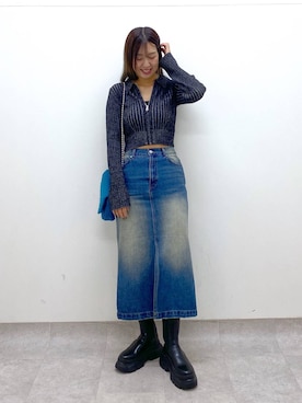 「PBLIM（ページボーイリム）のアイテム（スカート）」を使った、NIINAさん（レディース・164cm）の秋コーディネート