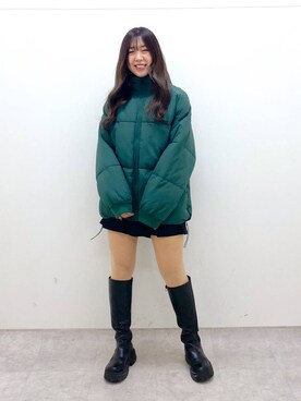 「PAGEBOY」｜「アイテム（ダウンジャケット/コート）」を使った、NIINAさん（レディース・165cm）の冬コーディネート