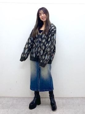 「PBLIM（ページボーイリム）のアイテム（スカート）」を使った、NIINAさん（レディース・164cm）の秋コーディネート