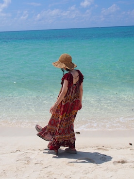 「flower（フラワー）のアイテム（帽子）」を使った、ポンカンさん（レディース・155cm）の秋コーディネート