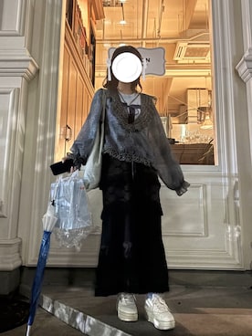「アイテム（スカート）」を使った、ポンカンさん（レディース・155cm）の秋コーディネート