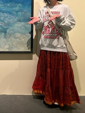 「drogheria Crivellini（ドロゲリアクリベリーニ）のアイテム（バレエシューズ）」を使った、ポンカンさん（レディース・155cm）の冬コーディネート