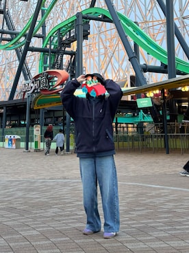 「アイテム（ブローチ/コサージュ）」を使った、ポンカンさん（レディース・155cm）の秋コーディネート