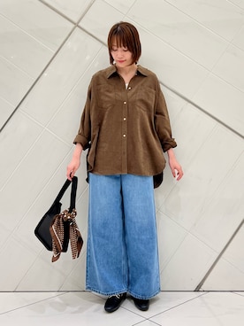 「アイテム（バンダナ/スカーフ）」を使った、IKUさん（レディース・161cm）の夏コーディネート