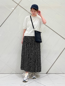 「URBAN RESEARCH DOORS（アーバンリサーチドアーズ）の刺繍ツイルキャップ（キャップ、ブルー系）」を使った、IKUさん（レディース・161cm）の春コーディネート