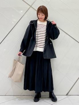 「URBAN RESEARCH DOORS（アーバンリサーチドアーズ）の防風/撥水ドロストフーディ（その他アウター）」を使った、IKUさん（レディース・161cm）の秋コーディネート