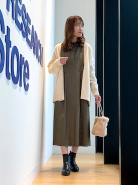 新品タグ付き　ハミルトンワイドVネックカーディガン　アーバンリサーチドアーズ URBAN RESEARCH ROSSO｜『XLサイズあり』ハミルトンウールガーター編み