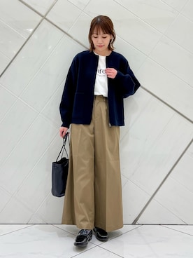 「HARUTA（ハルタ）の『別注』HARUTA×DOORS　キルトローファー（ローファー）」を使った、IKUさん（レディース・161cm）の秋コーディネート