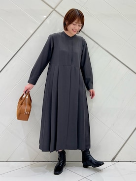 「URBAN RESEARCH DOORS(アーバンリサーチドアーズ)のアイテム(ワンピース)」を使った、IKUさん(レディース・161cm)の秋コーディネート
